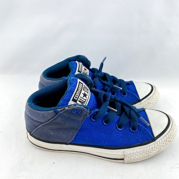 *SOLD* Converse Blue White Casual Kids Sneakers - Picture 3 of 7